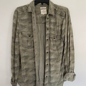 Camo button up